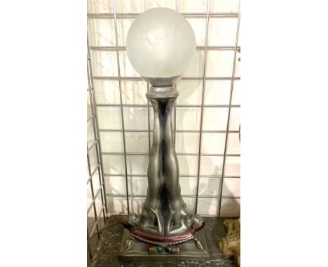 ART DECO STYLE BALL FIGURAL LAMP - 61 CMS (H) APPROX