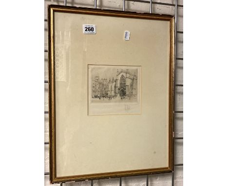 WILLIAM WALCOT ETCHING - SIGNED &amp; FRAMED