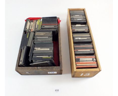 Two boxes of glass magic lantern slides 