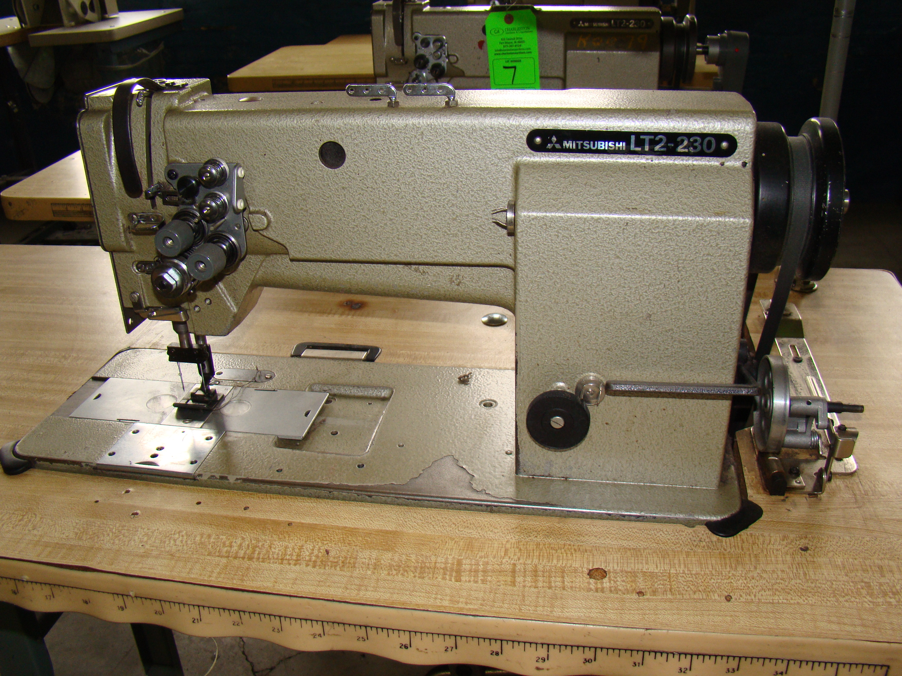 MITSUBISHI SEWING MACHINE; M LT2230; 2 NEEDLE; CLUTCH MOTOR