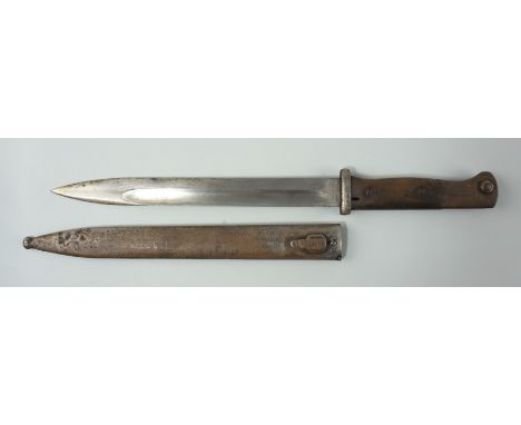 Bajonett K 98, H.Mundlos &amp;amp; Co. Magdeburg/ Gebr. Hartkopf Solingen einschneidige Stahlklinge mit einfacher Hohlkehle, 