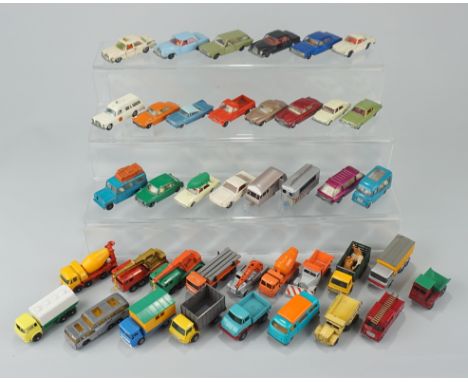 34 Matchbox / Lesney 1960er/1970er Jahre und 6 x SIKA Matchbox/Lesney: u.a. Petrol Tanker; Commer Ice Cream Canteen; Coach; S