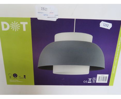 Modern and stylish ceiling lamp along with an antique style wall mounted candle effect lamp. Both in original boxes and compl