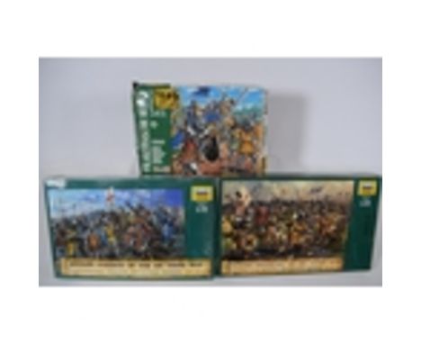 Boxes of 1:72 Scale Plastic Warriors. See photos for details.