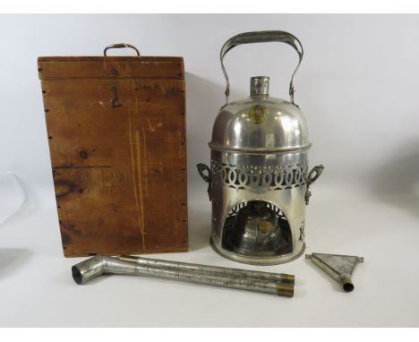 Antique Bronchitis Kettle with wooden case.