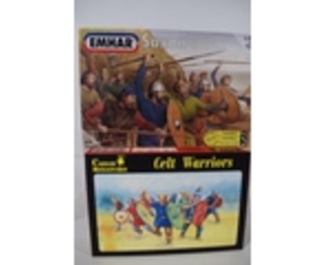 Boxes of 1:72 Scale plastic Saxon and Celtic Warriors. See photos for details.