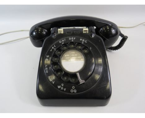 Vintage GPO black rotary telephone converted for everyday use.