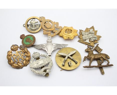 Military Cap Badges Inc Womens Land Army, Canadian, Parachute Regt In vintage condition Signs of age and use Please see photo