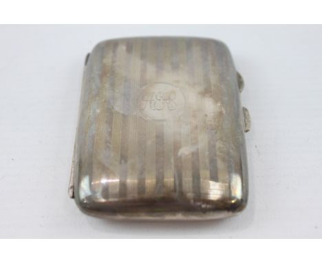 Antique Hallmarked 1922 Birmingham STERLING SILVER Cigarette Case 67g     559852