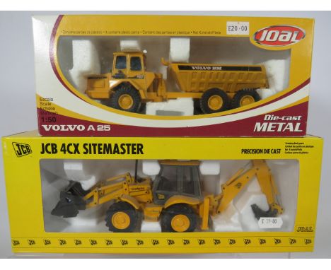 1:50 Scale die cast JCB Site Master plus a Volvo A25 Articulated Dumper.  Both Boxed.  Ex display condition.. See photos. 