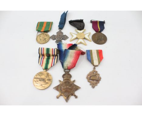 7 x Medals Inc Army Temperance, WW1 1914-15 Star, American, Etc     586152