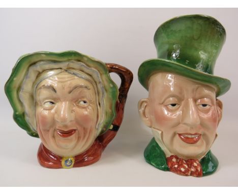 Two large Beswick Toby jugs Sairy Gamp model no 371&amp; Mr Micawber model no 310, approx 9" tall