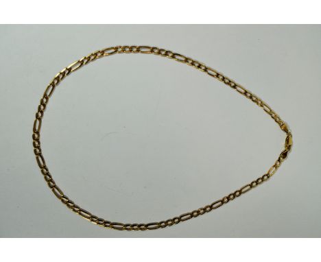 18 inch 9ct Figaro Link Neck chain.  Total weight 8.7g