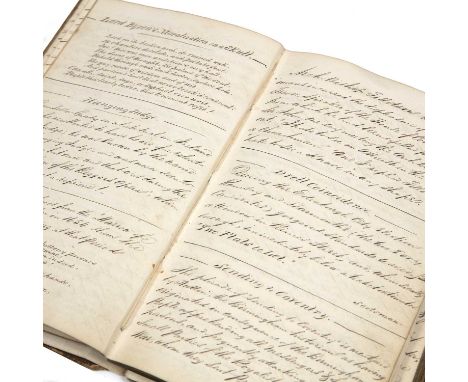 A 19th century manuscript common place book by Agnes Robina McGeorge in a flowing longhand plus an extensive collection of c.