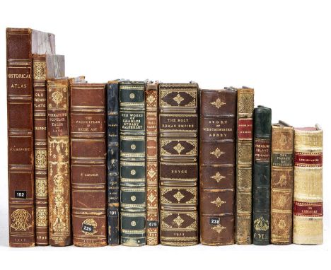 Shepherd, William R  'Historical Atlas', Henry Holt New York 1911, half calf and marbled boards plus twelve 19th century gilt