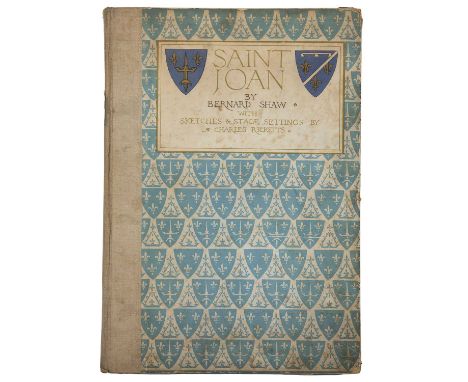Shaw, George Bernard Saint Joan with sketches and stage settings by Charles Ricketts. Limited to 750, Constable London 1924, 