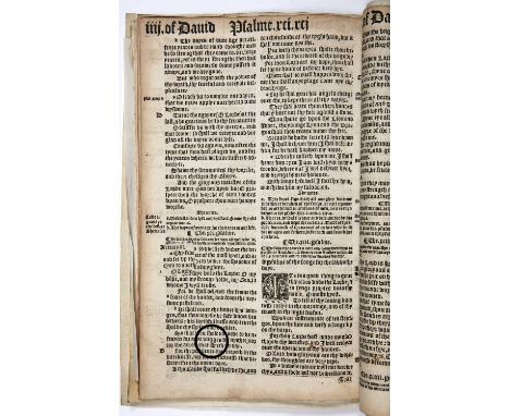 'The Psalms of David' from a copy of the 'Matthew' Bugge Bible printed in May 1551 by Robert Toye and Nicholas Hyll. Complete