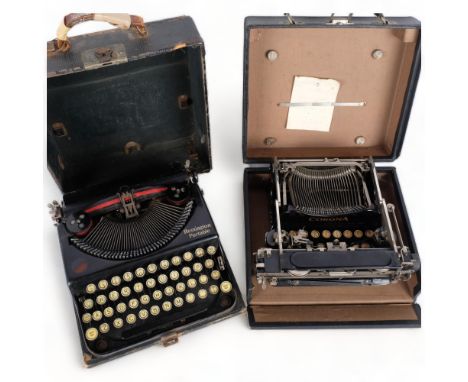 A Corona 3 portable folding typewriter, in original hardshell case, includes original receipt of purchase dated 24th August 1