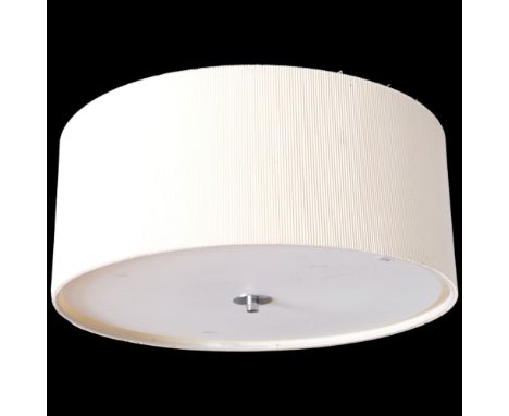 A DAR pendant light fitting, Zaragoza model, cream and chrome, diameter 60cm, drop 25.5cm 
