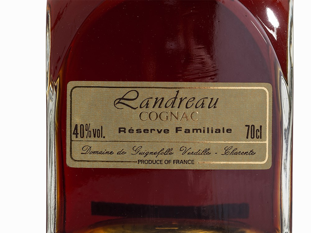 2 Btl. Familiale & Hors d’Age Cognac Landreau Réserve One bottle of