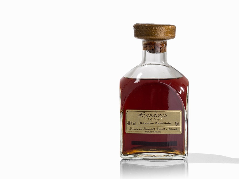 2 Btl. Familiale & Hors d’Age Cognac Landreau Réserve One bottle of