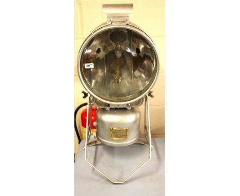 A large Tilley flood light projection lamp, H. 76cm.
