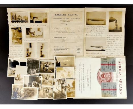 A notebook and photographs of the Air Ship R.101 taken shorty before the accident together with other ephemera
