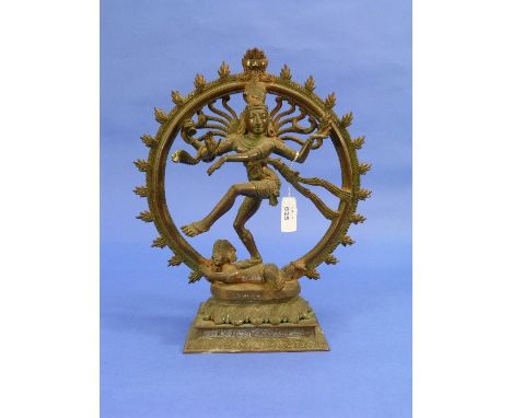 An oriental bronze figure of the Dancing Shiva, 12½in (31.5cm) high.
