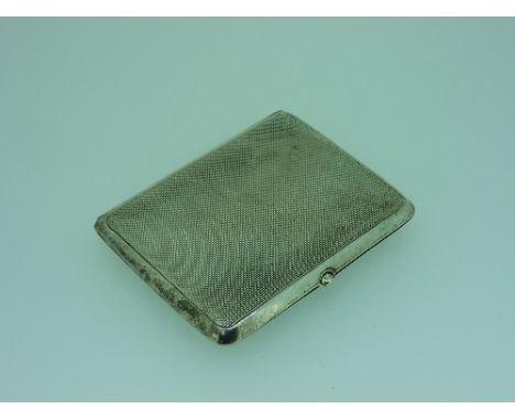 A George V silver Cigarette Case, by Mappin & Webb, hallmarked Birmingham, 1927, of hinged rectangular form with engine-turne