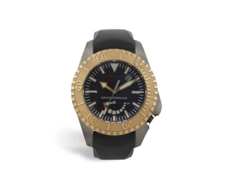 AN 18K GOLD AND TITANIUM 'SEA HAWK II PRO' AUTOMATIC CALENDAR DIVER'S WRISTWATCH WITH POWER RESERVE INDICATOR, BY GIRARD-PERR