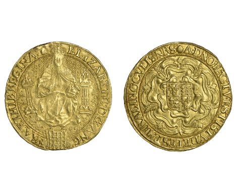 Second issue of Fine Gold, Sovereign of Thirty Shillings, mm. escallop (over Lombardic A on obv.) [14 February 1585 to 30 May