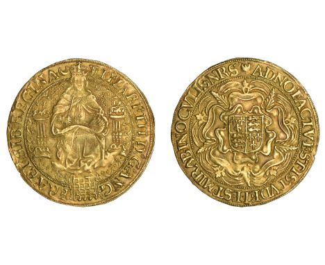 Second issue of Fine Gold, Sovereign of Thirty Shillings, mm. crescent (over escallop on rev.) [1 June 1587 to 31 January 159