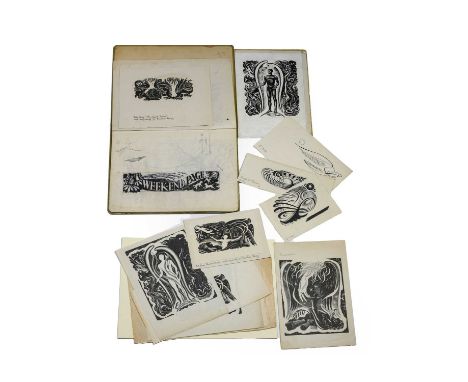 Braby (Dorothea, 1909-1987). Sketchbook of original designs for The Labyrinth of the World, Golden Cockerel Press, 1950, in p