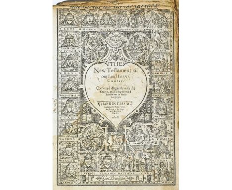 Bible (English; Geneva Version). [The Bible. Translated according to the Hebrew and Greeke, London: Robert Barker, 1608]. 4to