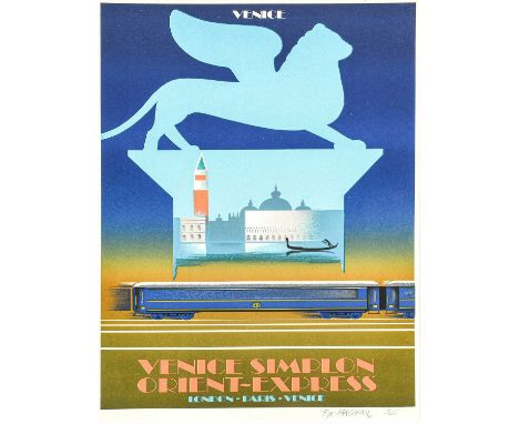 Fix-Masseau [Pierre Félix Masseau]. Venice Simplon Orient Express, Champigny-sur-Marne: Imprimerie I.P.A., 1985. 12 colour li