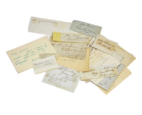 Autographs. A collection of about 450 clipped signatures, mainly 19th century, including British aristocrats, clergymen, cour