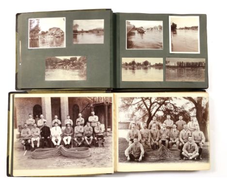 Circa 1900 India Photograph Album, Including 1st Bn Connaught Rangers, etc.  An interesting selection including personal snap