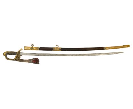 Early Victorian 1822 Infantry Pattern Officer’s Levee Pattern Sword.  A good early example of the pattern, with 32 inch piped