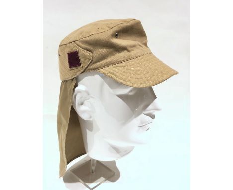 Parachute Regiment Cold War 1960’s period Field Cap.  A scarce example of light khaki cloth field cap, tailored with a peak a