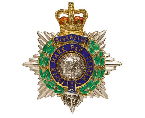 Royal Marines Post 1953 Gold &amp; Enamel Regimental Sweetheart Brooch.  A good quality example by “JWB” bearing .375 Birming