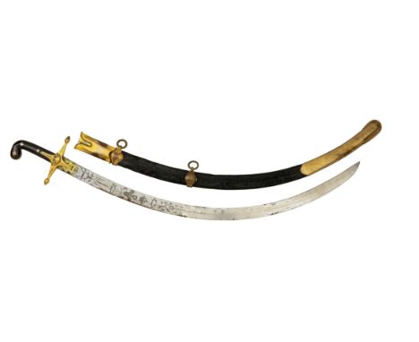 Napoleonic War Period British Light Company Officer’s Shamshir style Sword by Tatham of London. A scarce and unusual example,