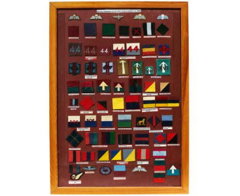 Collection of British Airborne post war Drop Zone  DZ Flashes.   A good comprehensive collection of approx. 62 flashes as wel