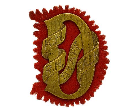 South Africa. Divisional Staff of Kitchener’s, Robert’s and SA Light Horse Boer War slouch hat badge  A good scarce sheet bra