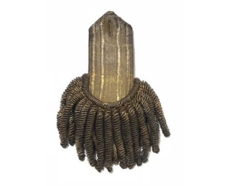 Georgian Officer’s Epaulette. A single epaulette, c.1790, probably for a Company Officer of an infantry regiment with yellow 