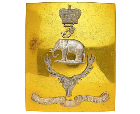 Scottish. Seaforth Highlanders (Ross-shire Buffs), The Duke of Albany’s post war Officer’s shoulder belt plate.  A fine examp