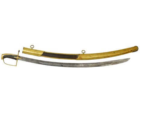 Napoleonic War Period Continental Hussar Light Cavalry Sword.  This example appears to be modelled on the French pattern, but