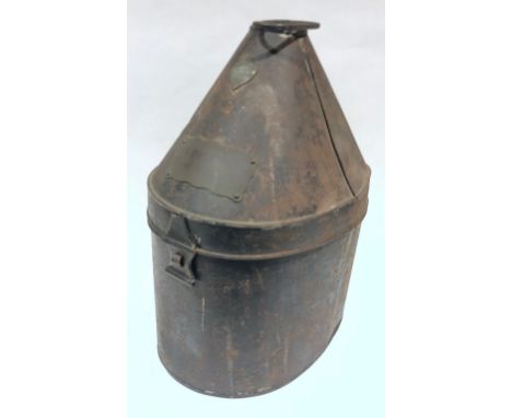 2nd Life Guards Edwardian Officer’s attributed Helmet Tin.   This tin was used by Sir Frederick Hugh Ripley. The metal storag