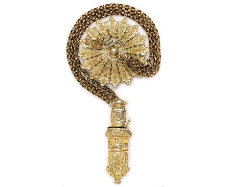 Cameronians (Scottish Rifles) post 1905 Officer’s pouch belt whistle and chains.  A scarce silvered plated set. Ornate whistl