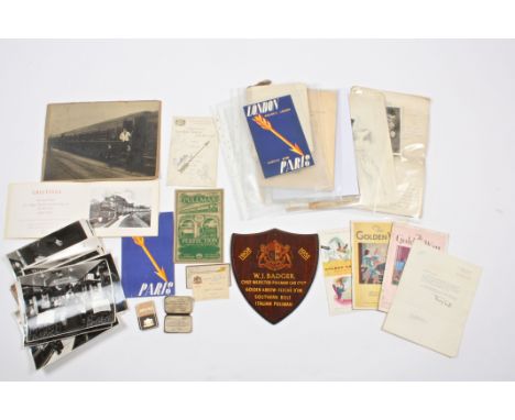 Railway Ephemera - W.J. Badger - Chief Inspector Pullman Car Company
A large collection of ephemera collected by Mr. Walter J
