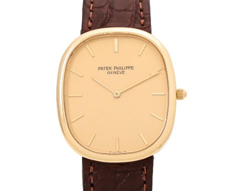 PATEK PHILIPPE Vintage "Ellipse d'Or", Ref. 3738/100. Herrenarmbanduhr. Gelbgold 18K. Automatik-Werk Kal. 240/111 mit Microro